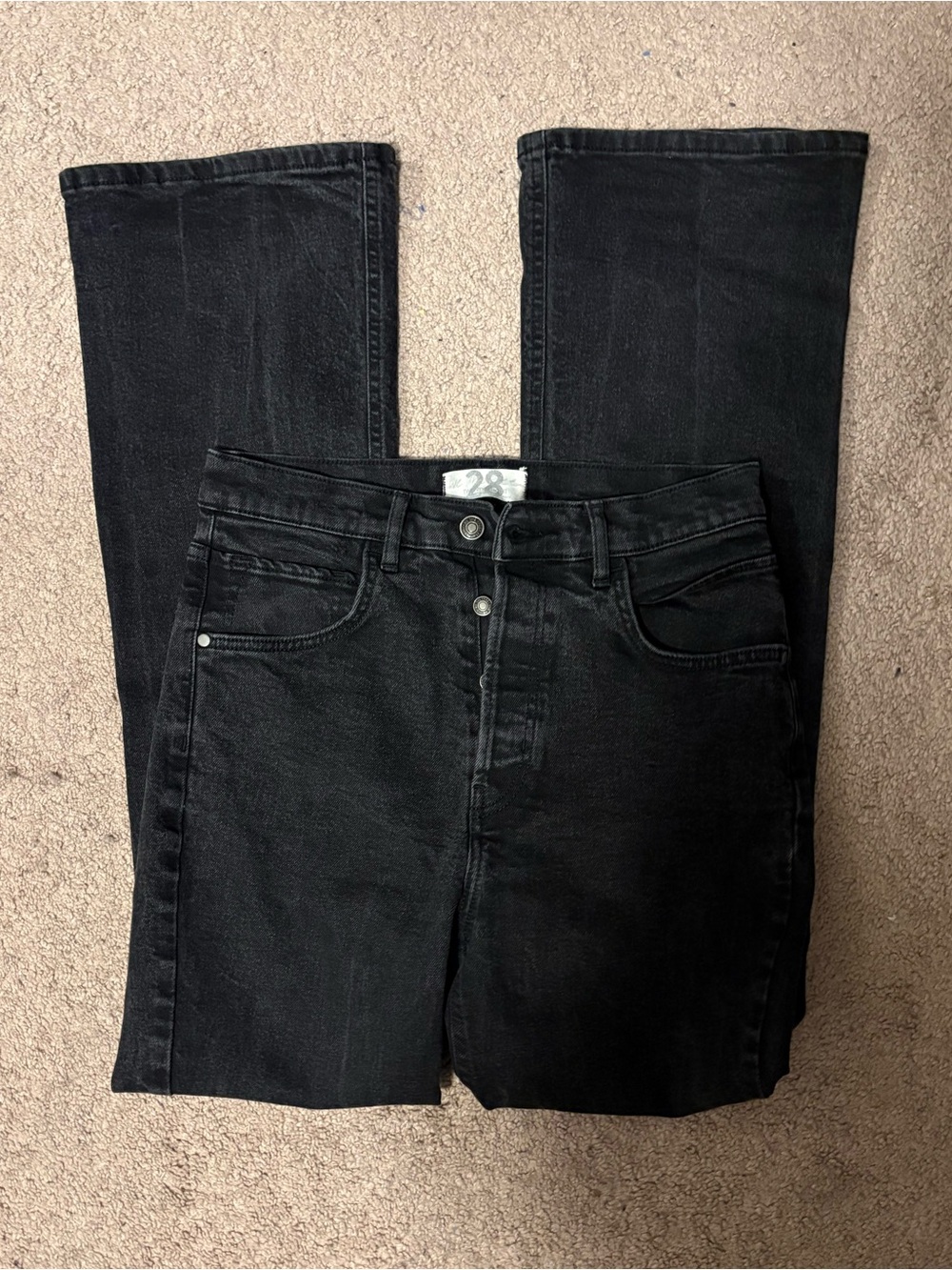 We the Free black bootcut/flare jeans. Super flattering. Size 28 #flare #denim